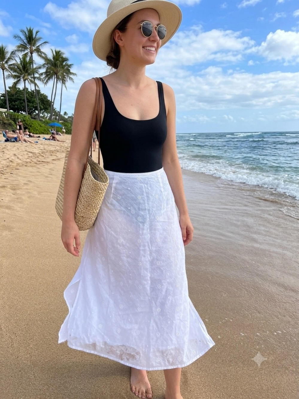 J. Crew White Eyelet Medí Skirt Swim Cover Up